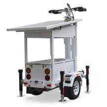 UST-300 ไฟ LED น้ำท่วมพลังงานแสงอาทิตย์เสายืดไสลด์แบบพกพาเสาไฟพลังงานแสงอาทิตย์แบบเคลื่อนที่ได้