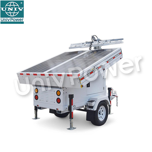 UST-1800 Mobile Trailer ใหม่ Green Energy Solar Powered Portable Light Tower